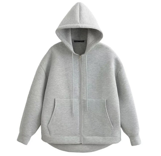 Zipper Detail Oversized Sweater